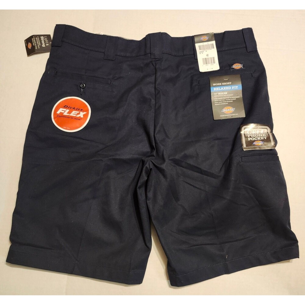 Dickies Men's Work Shorts | Size 40 | Relaxed Fit | Wrinkle Resistant | Blue